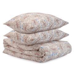 Комплект постельного белья из сатина с принтом 'Цветы' из коллекции Prairie, 200х220 см