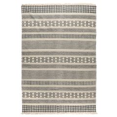 Ковер из хлопка с контрастным орнаментом и бахромой из коллекции Ethnic, 70х160 см