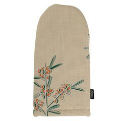 Варежка-прихватка из хлопка с графичным принтом Обед рябинника из коллекции Russian North, 31х15 см