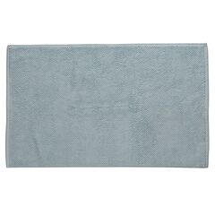 Коврик для ванной ворсовый из чесаного хлопка голубого цвета из коллекции Essential, 50х80 см