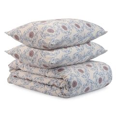 Комплект постельного белья из сатина темно-розового цвета с принтом 'Воздушный цветок' из коллекции Prairie, 200х220 см