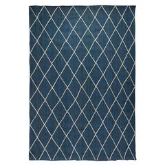 Ковер из джута темно-синего цвета с геометрическим рисунком из коллекции Ethnic, 300x400 см