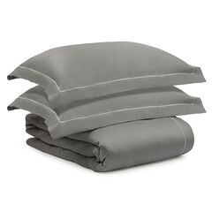 Комплект постельного белья из египетского хлопка Essential, серый, евро размер