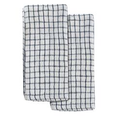 Набор из двух муслиновых полотенец с графичным дизайном из коллекции Essential, 50х70 см