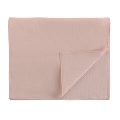 Дорожка на стол из умягченного льна с декоративной обработкой цвета пыльной розы Essential, 45х150