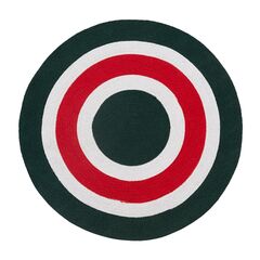 Ковер из хлопка Target темно-зеленого цвета из коллекции Ethnic, d 90 см