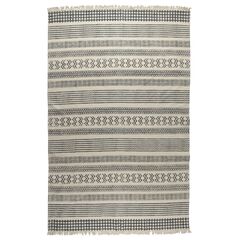 Ковер из хлопка с контрастным орнаментом и бахромой из коллекции Ethnic, 200х300 см