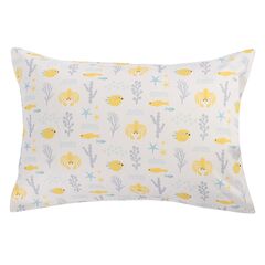 Наволочка из сатина с принтом Oceania world из коллекции Tiny world, 50х70 см