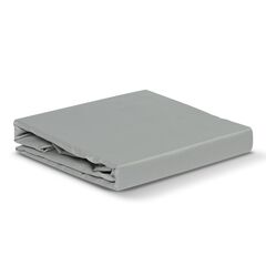 Простыня из сатина светло-серого цвета из коллекции Essential, 240х270 см