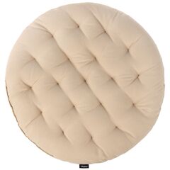 Подушка на стул круглая из хлопка бежевого цвета из коллекции Essential, 40 см