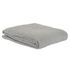 Покрывало из жатого хлопка серого цвета  из коллекции Essential, 180х240 см