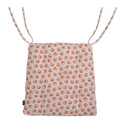 Подушка на стул из хлопка с графичным принтом Ягоды из коллекции Russian North, 40х40 см