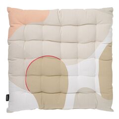 Подушка на стул из хлопка бежевого цвета с авторским принтом из коллекции Freak Fruit, 40х40 см