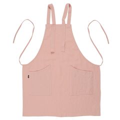 Фартук из умягченного льна розово-пудрового цвета из коллекции Essential, 82х70 см
