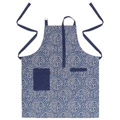 Фартук из хлопка темно-синего цвета с принтом Спелая Смородина из коллекции Scandinavian touch, 70х85 см