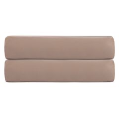 Простыня на резинке из сатина светло-коричневого цвета из коллекции Essential, 200х200х30