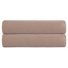 Простыня на резинке из сатина светло-коричневого цвета из коллекции Essential, 180х200х30 см