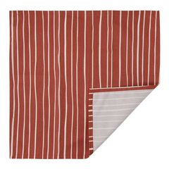 Салфетка сервировочная из хлопка терракотового цвета с принтом Полоски из коллекции Prairie, 45х45 см