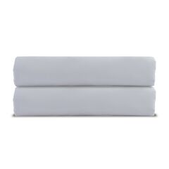 Простыня на резинке из сатина светло-серого цвета из коллекции Russian North, 160х200х30 см