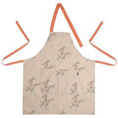 Фартук из хлопка с графичным принтом Обед рябинника из коллекции Russian North, 81х69 см