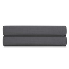 Простыня на резинке из сатина темно-серого цвета из коллекции Wild, 180х200х30 см