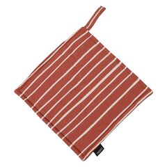 Прихватка из хлопка терракотового цвета с принтом Полоски из коллекции Prairie, 22х22 см