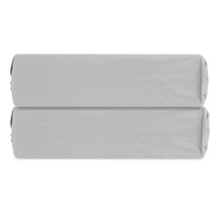 Простыня на резинке серого цвета из органического стираного хлопка из коллекции Essential, 180х200 см