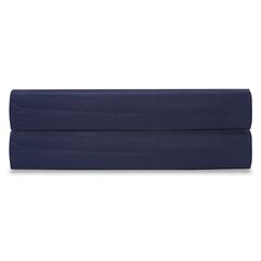 Простыня на резинке из сатина темно-синего цвета из коллекции Essential, 200х200х30 см