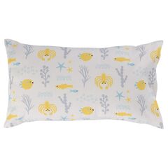 Наволочка из сатина с принтом Oceania world из коллекции Tiny world, 40х60 см