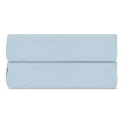Простыня на резинке небесно-голубого цвета из органического стираного хлопка из коллекции Essential, 180х200 см