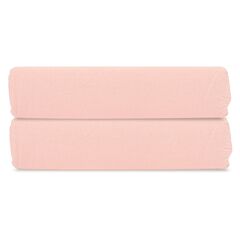 Простыня на резинке цвета пыльной розы из органического стираного хлопка из коллекции Essential, 180х200 см