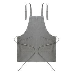 Фартук из умягченного льна серого цвета Essential, 70х82 см