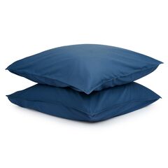 Набор из двух наволочек темно-синего цвета из органического стираного хлопка из коллекции Essential, 70х70 см