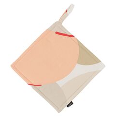 Прихватка из хлопка бежевого цвета с авторским принтом из коллекции Freak Fruit, 22х22 см