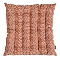 Подушка на стул стеганая из хлопка с графичным принтом Колосья из коллекции Russian North, 40х40 см