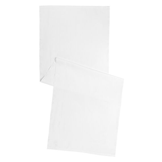 Дорожка на стол классическая белого цвета из хлопка из коллекции Essential, 53х150 см, изображение 3