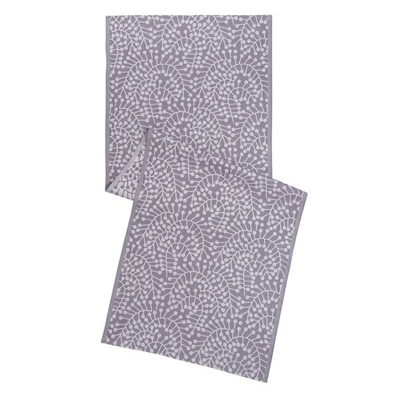 Дорожка из хлопка фиолетово-серого цвета с рисунком Спелая смородина, Scandinavian touch, 53х150см, изображение 3