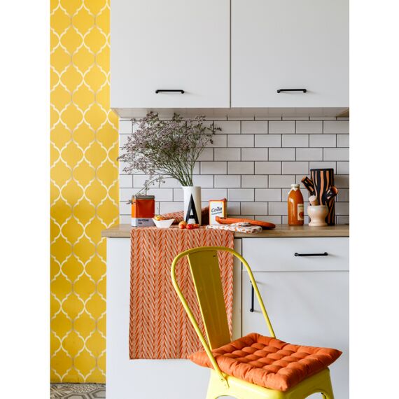 Дорожка на стол из хлопка с графичным принтом Колосья Russian North, 45х150 см, изображение 2