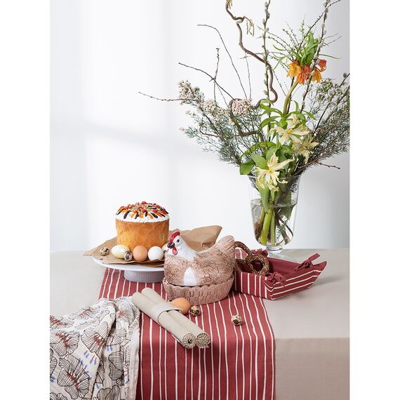 Дорожка на стол из хлопка терракотового цвета с принтом Полоски из коллекции Prairie, 45х150 см, изображение 9