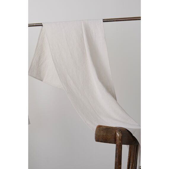 Дорожка на стол из умягченного льна бежевого цвета, 45х150 см, изображение 5