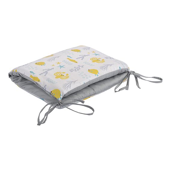 Бортик в кроватку из сатина с принтом Oceania world из коллекции Tiny world, 360х35х5 см, изображение 11