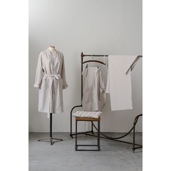 Дорожка на стол из умягченного льна бежевого цвета, 45х150 см, изображение 6