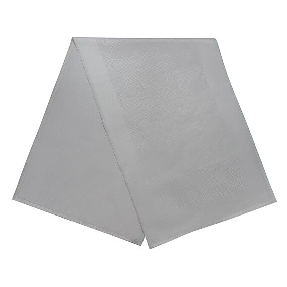 Дорожка на стол жаккардовая серого цвета из хлопка с вышивкой из коллекции Essential, 53х150 см, изображение 4