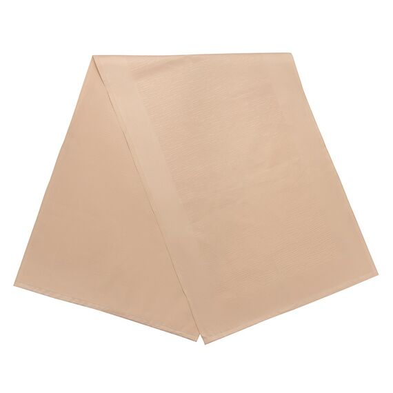 Дорожка на стол жаккардовая бежевого цвета из хлопка с вышивкой из коллекции Essential, 53х150 см, изображение 4