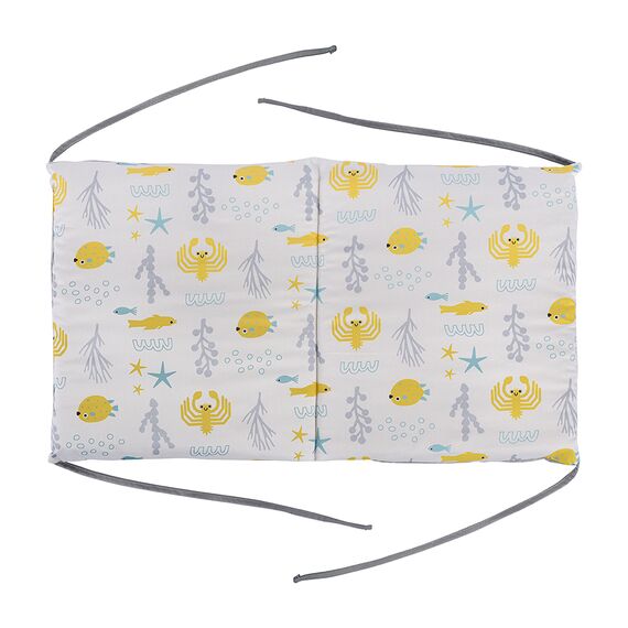 Бортик в кроватку из сатина с принтом Oceania world из коллекции Tiny world, 360х35х5 см, изображение 10