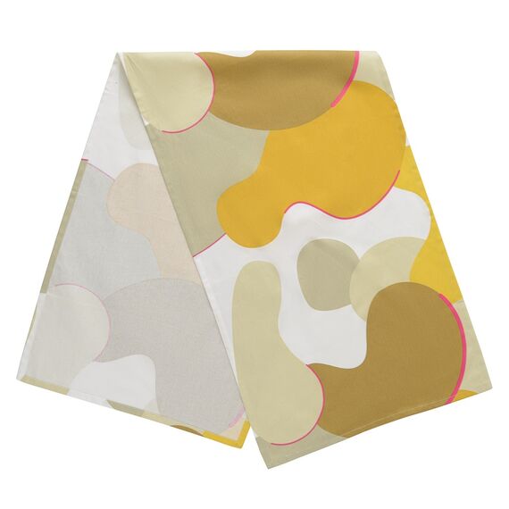 Дорожка на стол из хлопка горчичного цвета с авторским принтом из коллекции Freak Fruit, 45х150 см, изображение 4