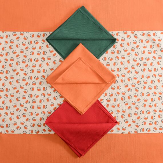 Дорожка на стол из хлопка с графичным принтом Ягоды Russian North, 45х150 см, изображение 2