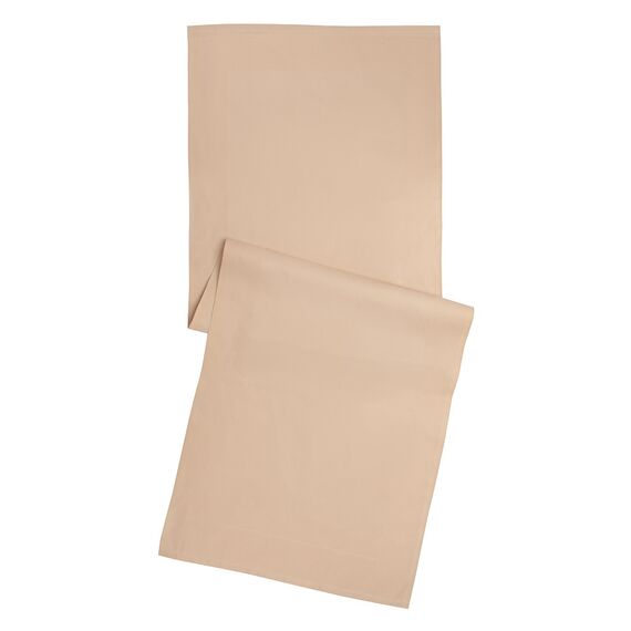 Дорожка на стол классическая бежевого цвета из хлопка из коллекции Essential, 53х150 см, изображение 2