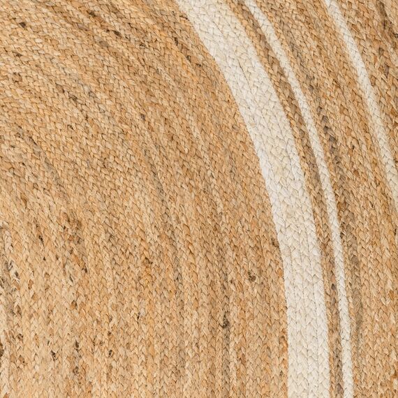 Ковер из джута овальный с вставками белого цвета из коллекции Ethnic, 160х230 см, изображение 3