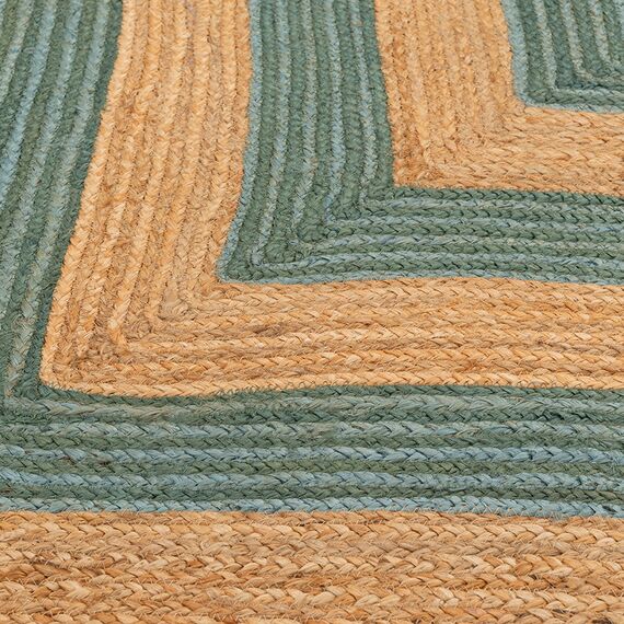 Ковер из джута с вставками зеленого цвета из коллекции Ethnic, 160х230 см, изображение 4